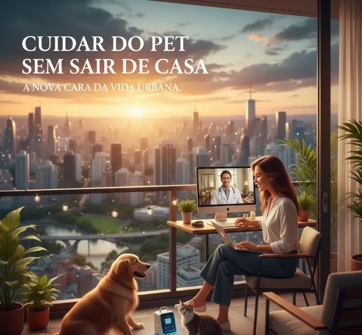 Imagem com texto sobreposto sobre cuidado do pet em casa